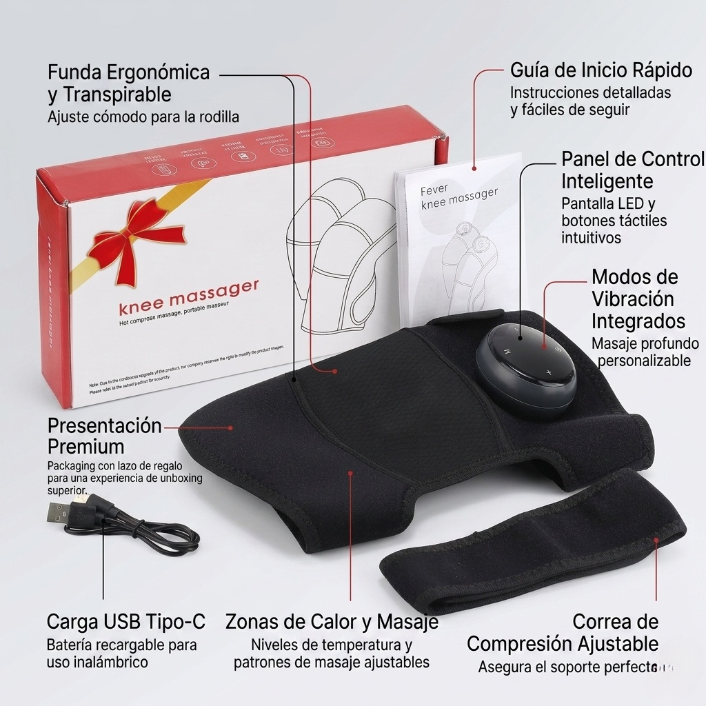 Rodillera térmica con masaje